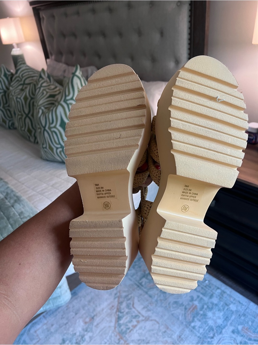 Coconuts by Matisse Chunky Woven Platform Sandals - Cream - Picture 4 of 4